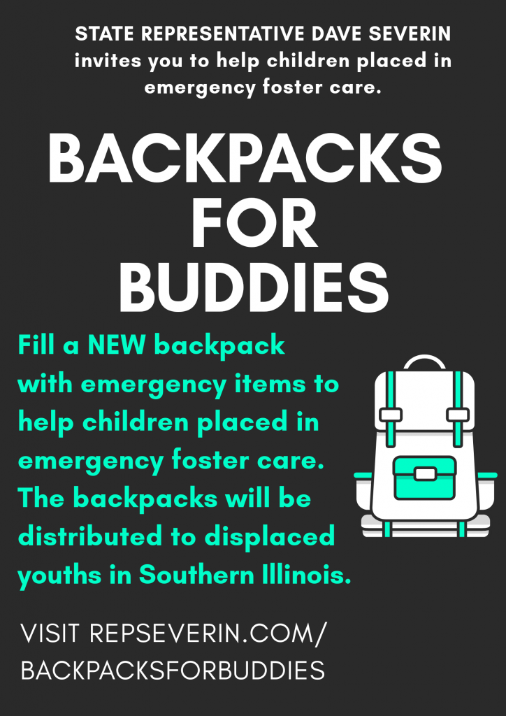 State Rep. Dave Severin Announces ‘Backpacks for Buddies’ Drive to Aid